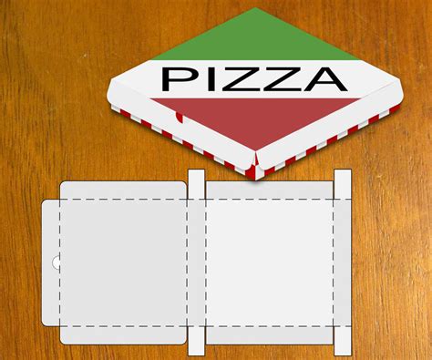 Miniature Pizza Box Template